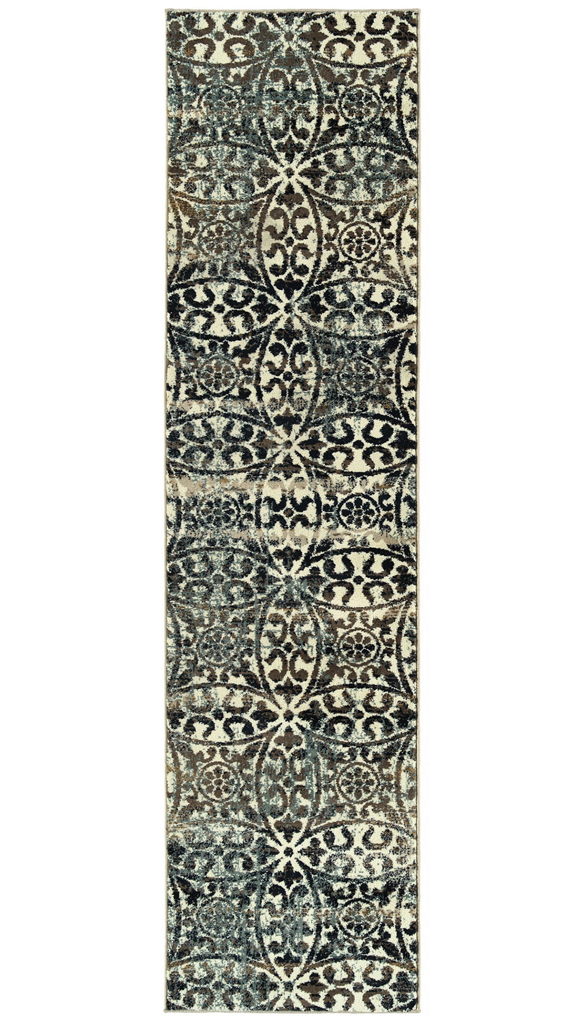 Kaleen Memphis Multi Chocolate Runner 2' x 7'8"