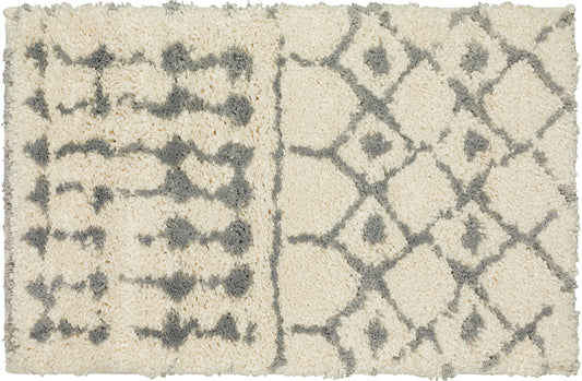 Marquee MQ2 Ivory/Metal 1'8" x 2'6" Rug