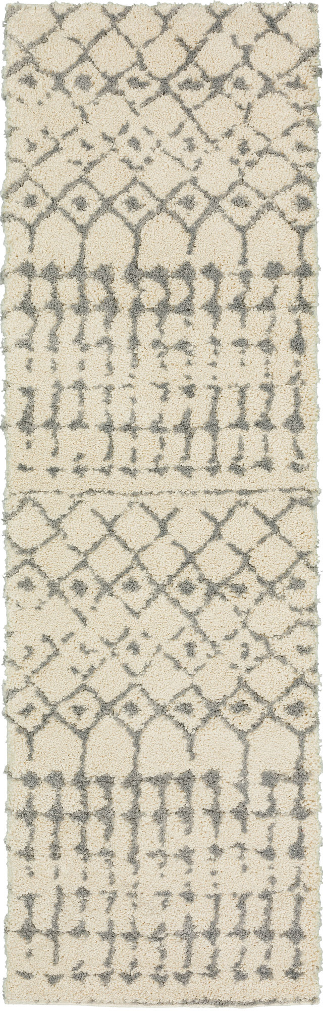 Marquee MQ2 Ivory/Metal 2'3" x 7'5" Runner Rug