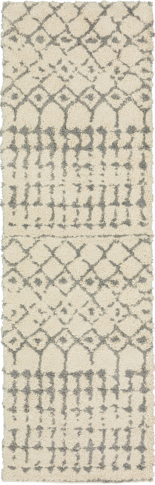 Marquee MQ2 Ivory/Metal 2'3" x 7'5" Runner Rug