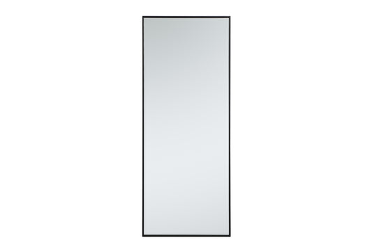 Metal Frame Rectangle Mirror 24" In Black
