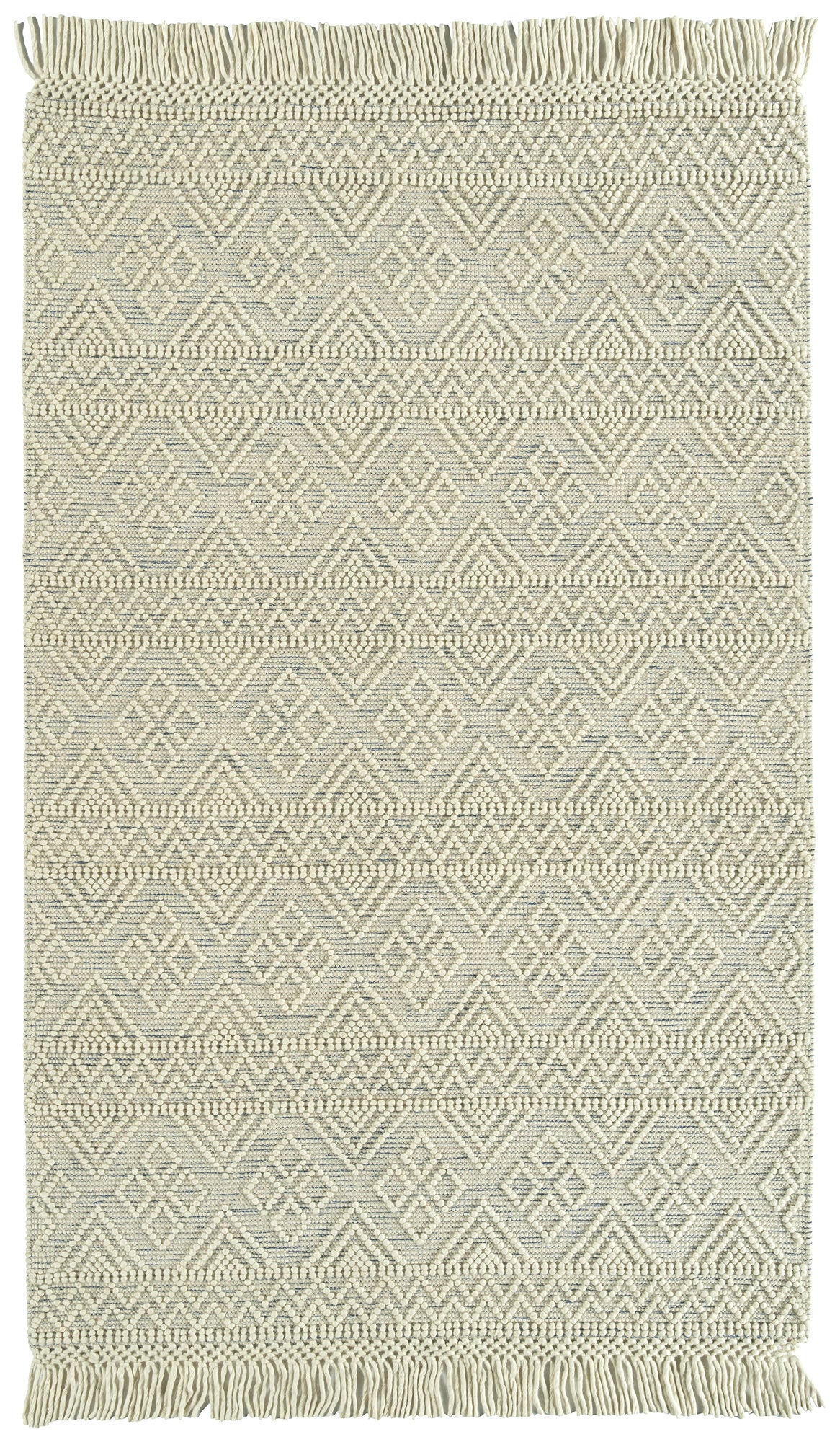 Kaleen Mara Collection Ivory Blue Runner 2'3" x 8'