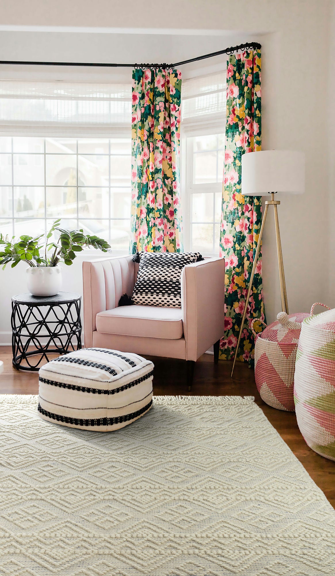 Kaleen Mara Collection Ivory Blue Area Rug 9' x 12'