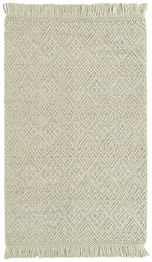 Kaleen Mara Collection Ivory Blue Area Rug 8' x 10'