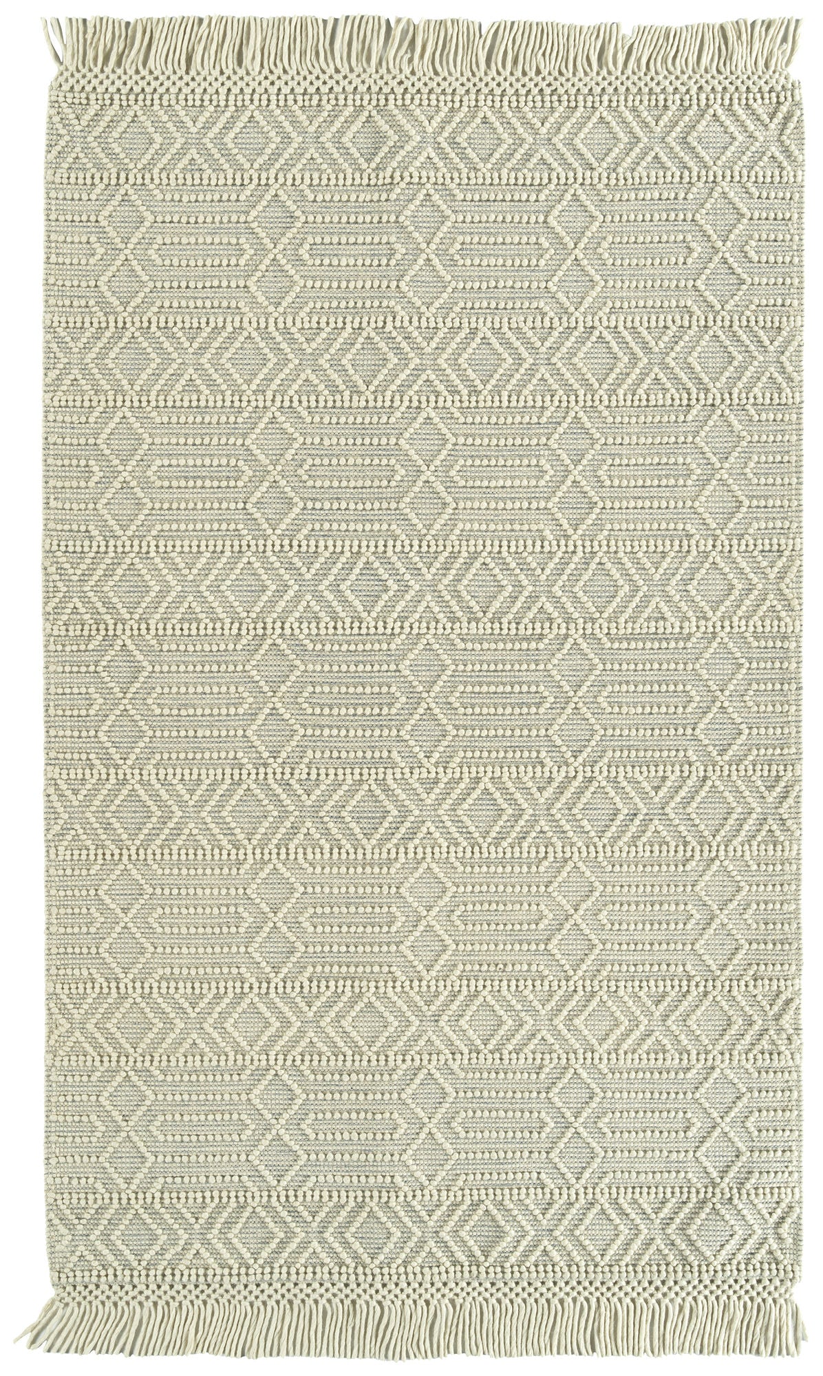Kaleen Mara Collection Ivory Steel Runner 2'3" x 8'