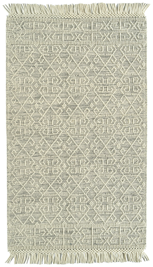 Kaleen Mara Collection Ivory Black Area Rug 9' x 12'