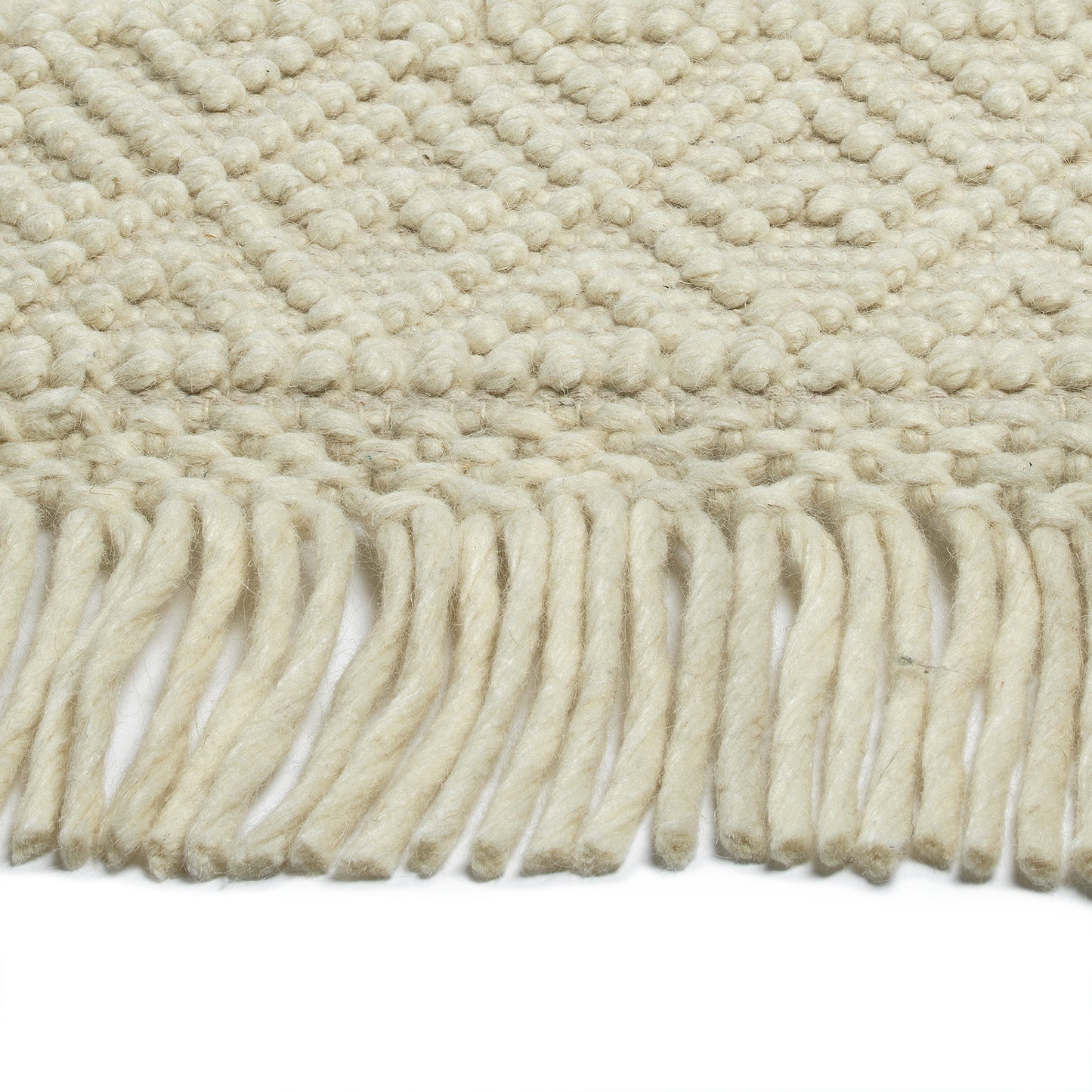 Kaleen Mara Collection Ivory  Throw Rug 18" x 18"