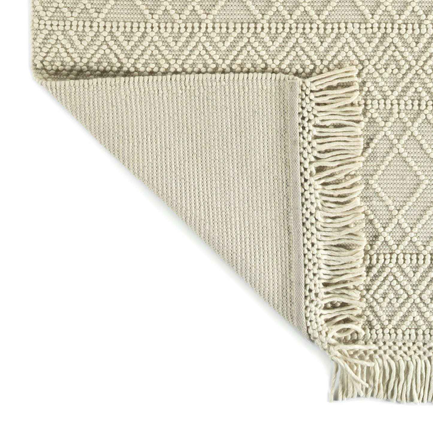 Kaleen Mara Collection Ivory  Throw Rug 18" x 18"