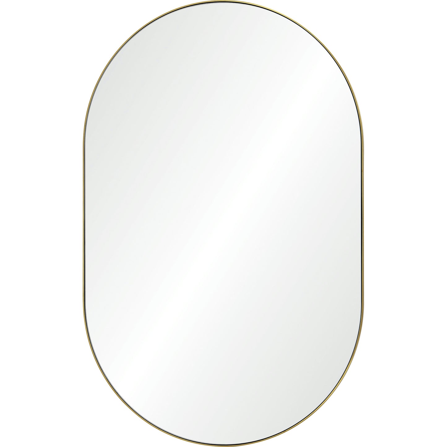 Beckah Satin Brass Iron Mirror (26X40)