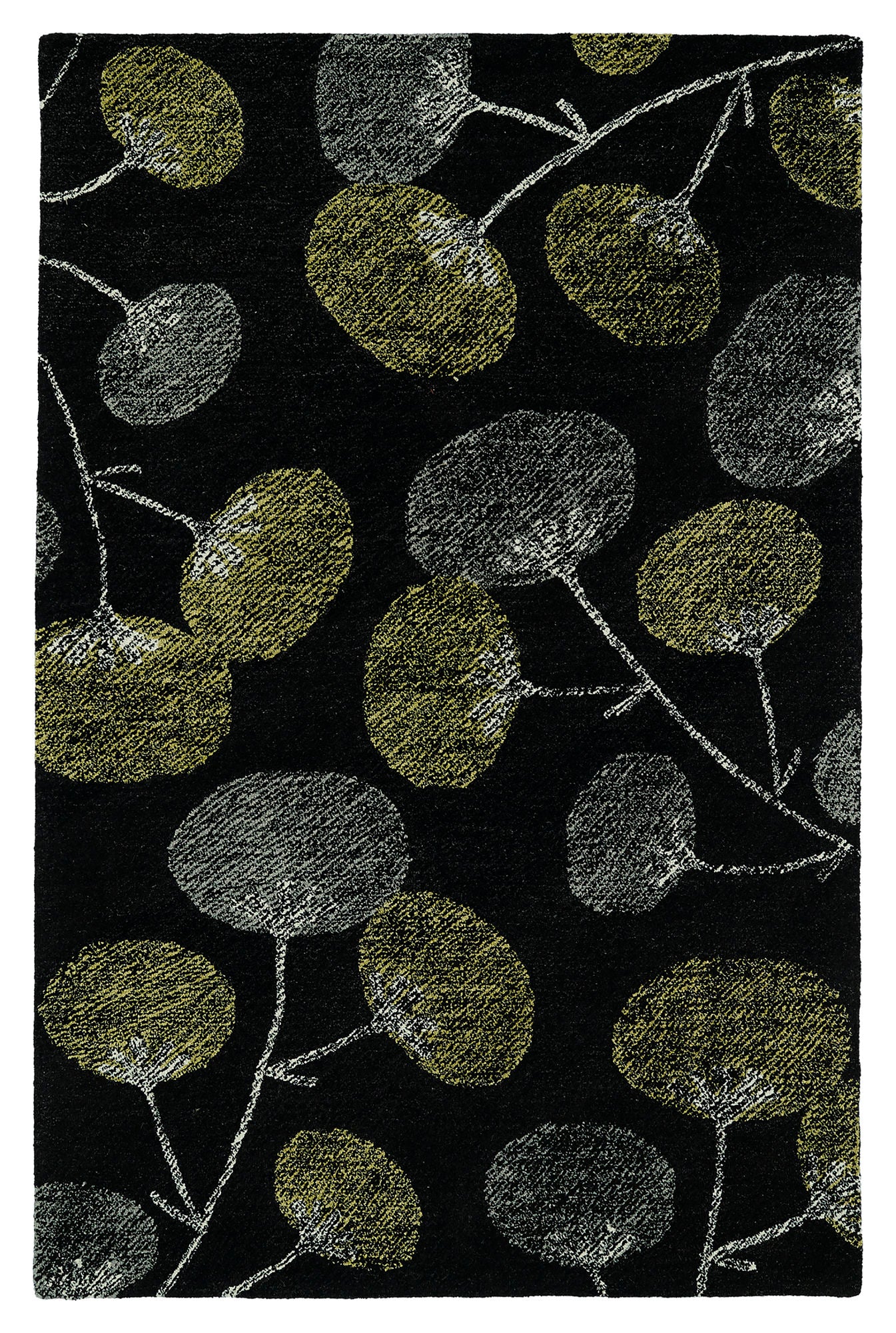Kaleen Montage Collection  Black Throw Rug 2' x 3'