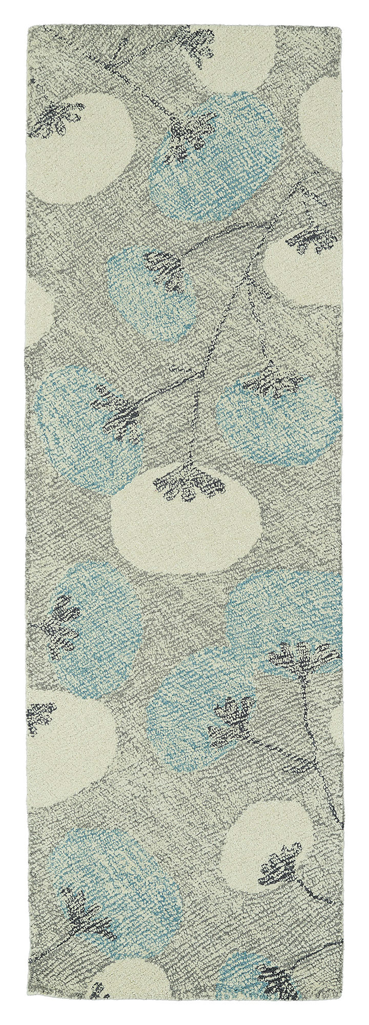 Kaleen Montage Collection Light Grey Throw Rug 2' x 3'
