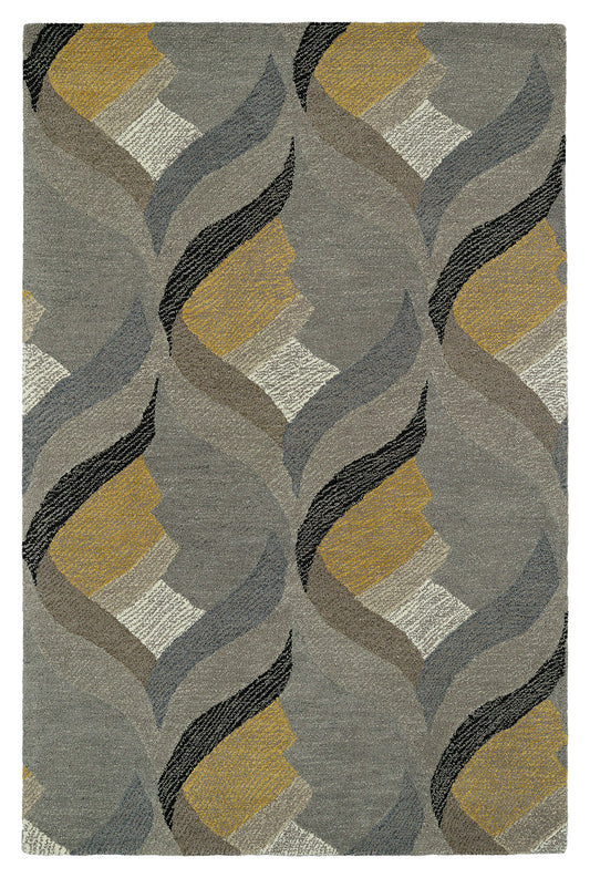 Kaleen Montage Collection MTG06-75 Grey Area Rug 3'6" x 5'6"