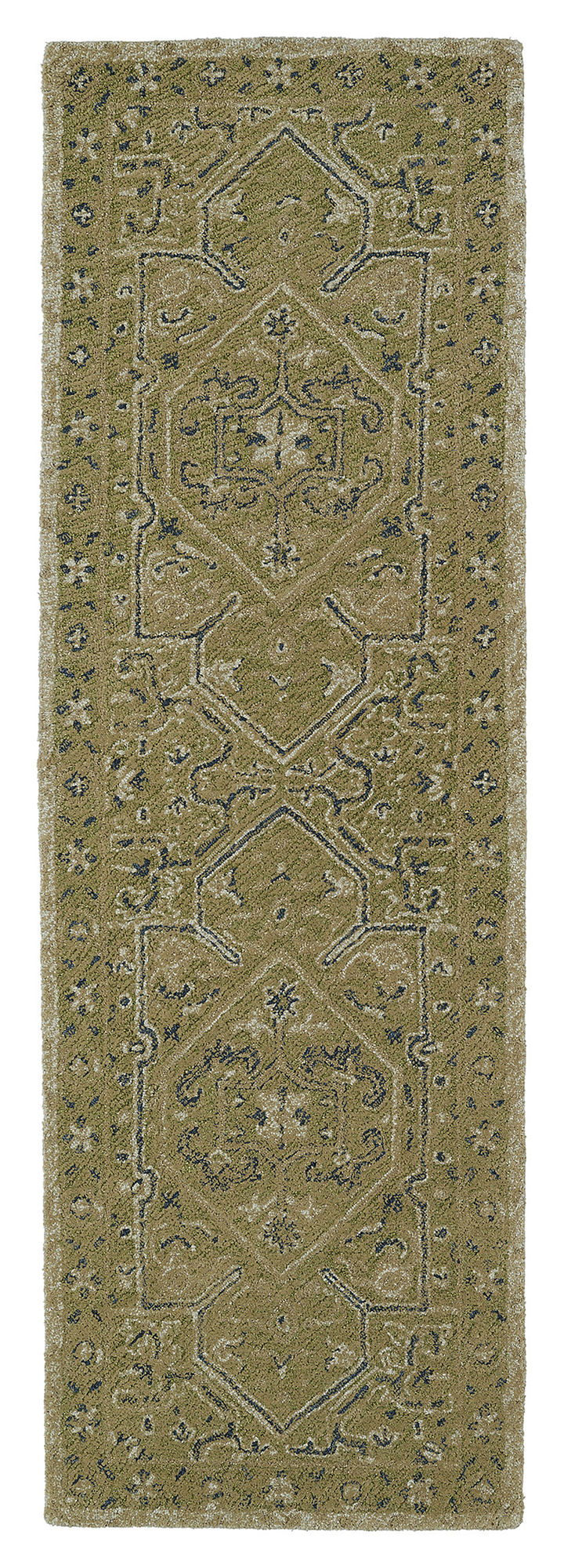Kaleen Montage Collection Dark Green Runner 2'6" x 8'