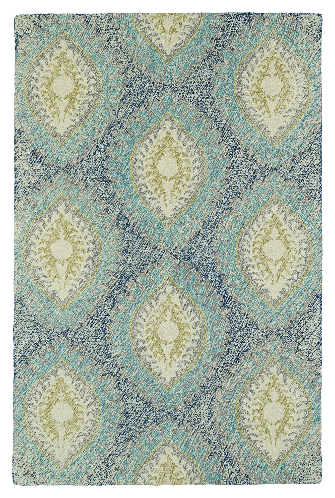Kaleen Montage Collection Light Blue Runner 2'6" x 8'