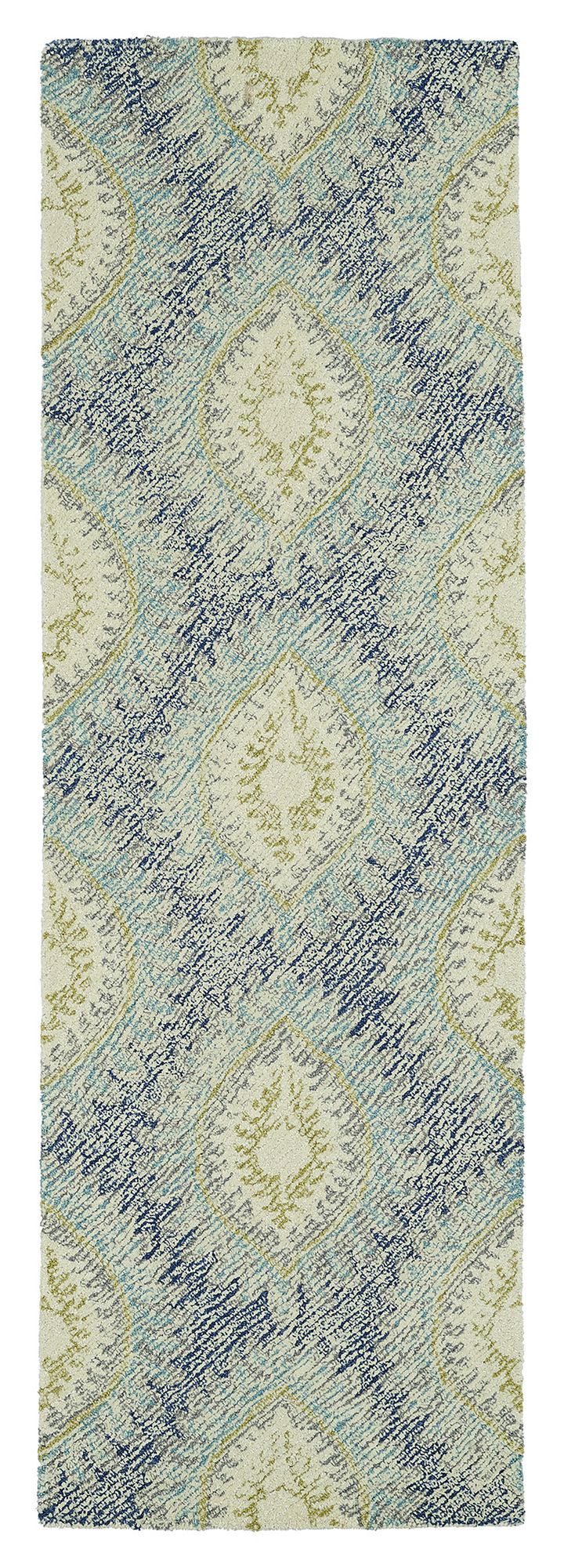 Kaleen Montage Collection Light Blue Runner 2'6" x 8'