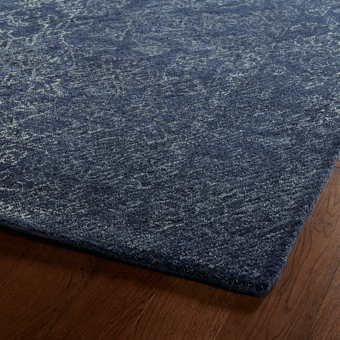 Kaleen Montage Collection Dark Denim  Throw Rug 2' x 3'