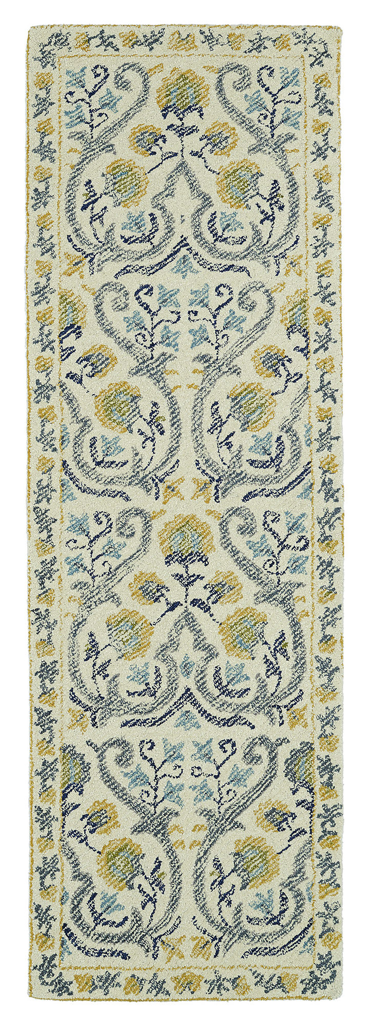 Kaleen Montage Collection Ivory Gold Runner 2'6" x 8'
