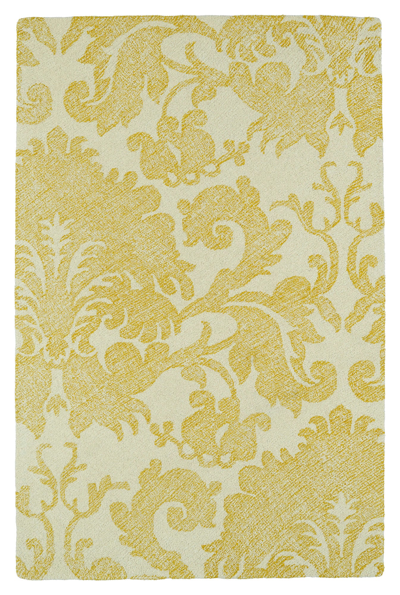 Kaleen Montage Collection Bright Gold Throw Rug 2' x 3'