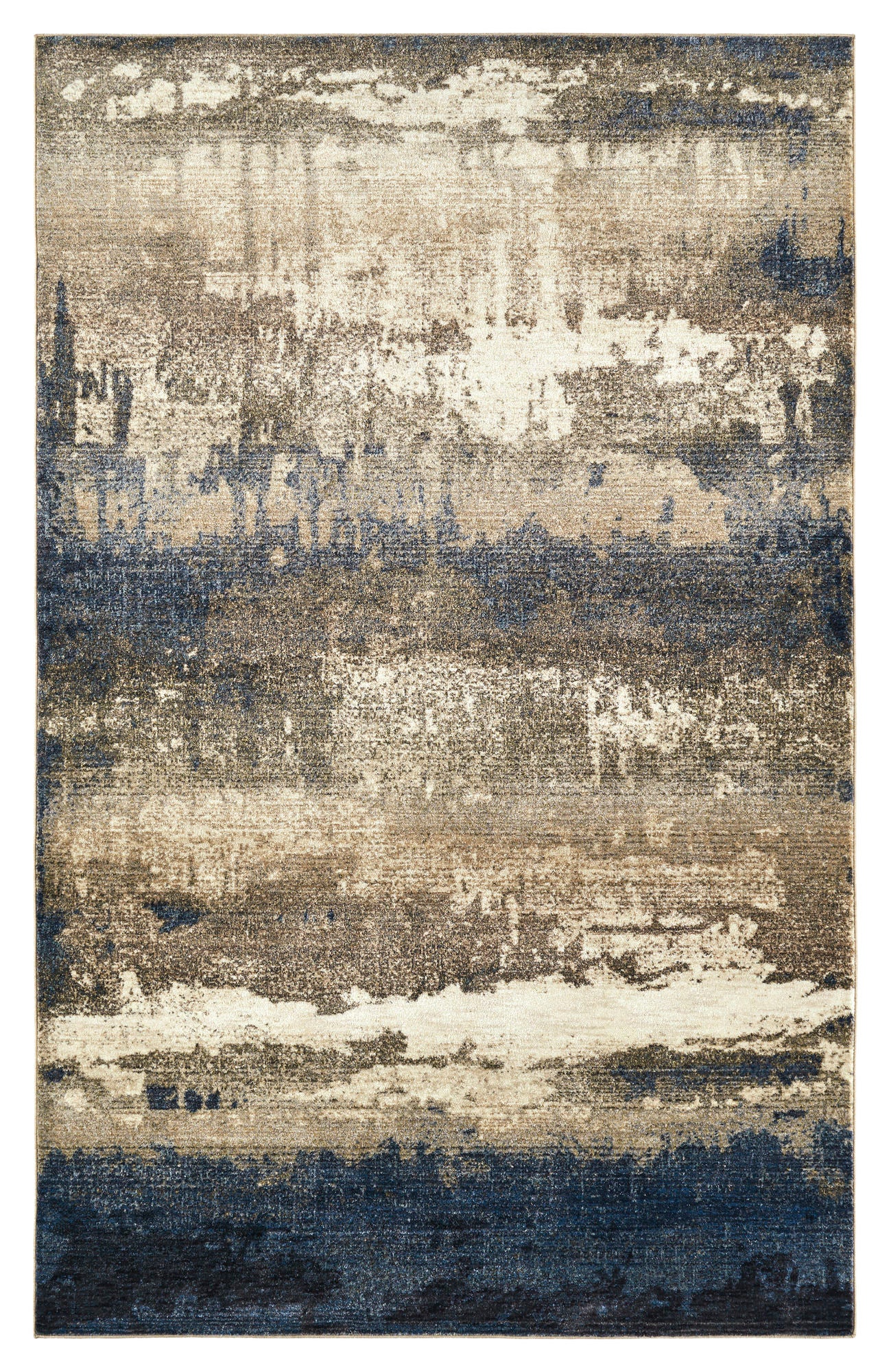 Kaleen Maya Collection Dark Blue Throw Rug 1'10" x 2'6"