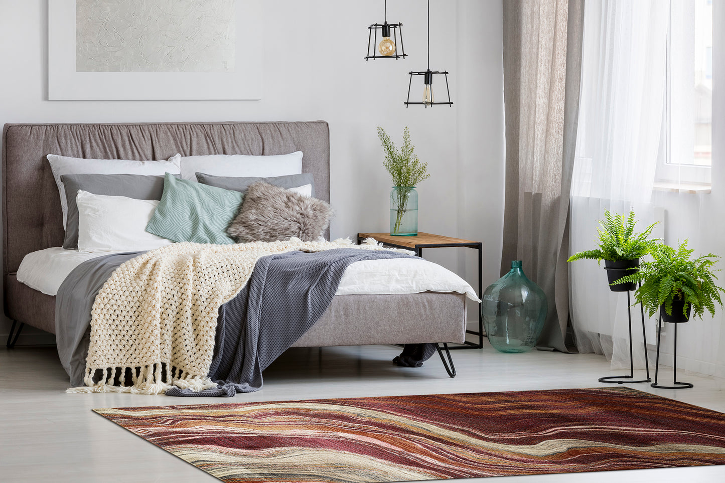 Kaleen Maya Collection Light Cranberry Area Rug 8'4" x 11'7"