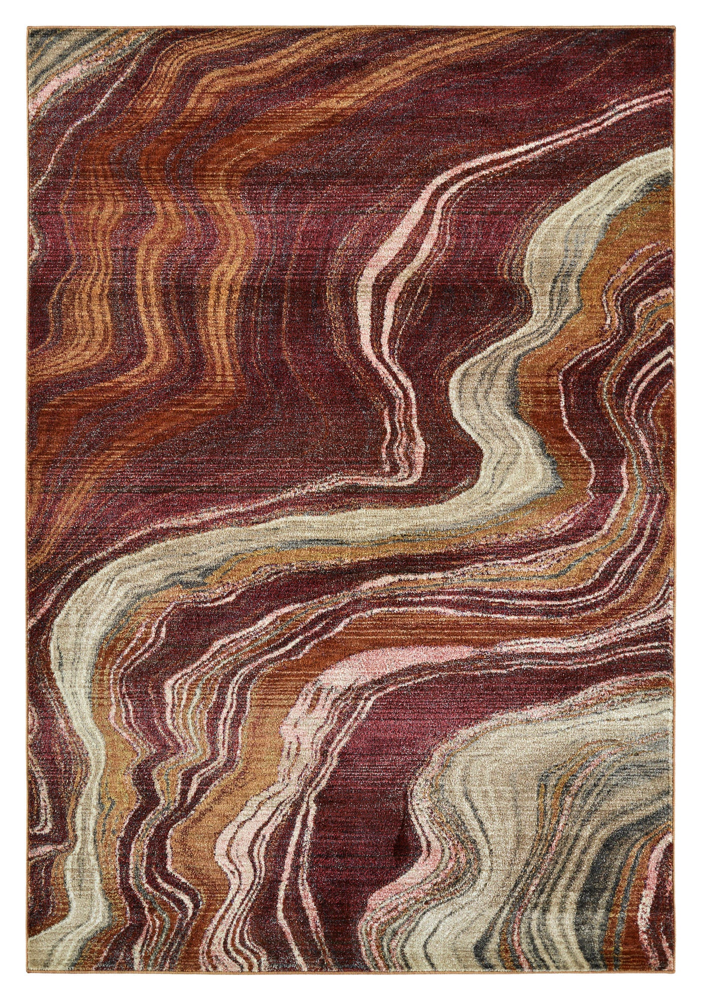 Kaleen Maya Collection Light Cranberry Runner 2'3" x 11'7"