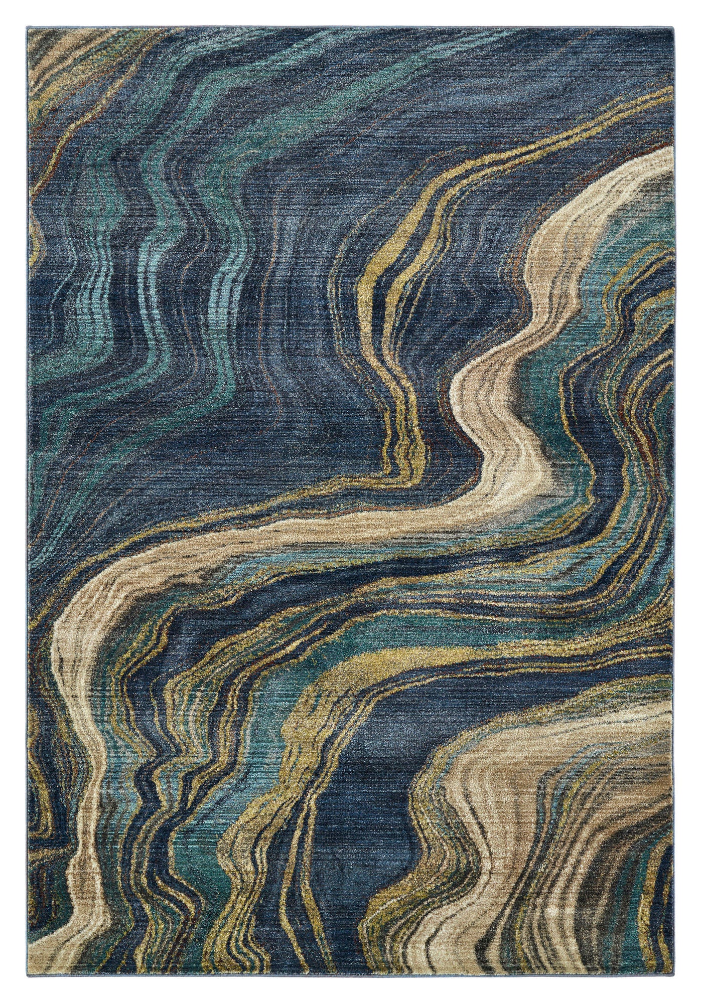 Kaleen Maya Collection MYA02-10 Denim Throw Rug 1'10" x 2'6"