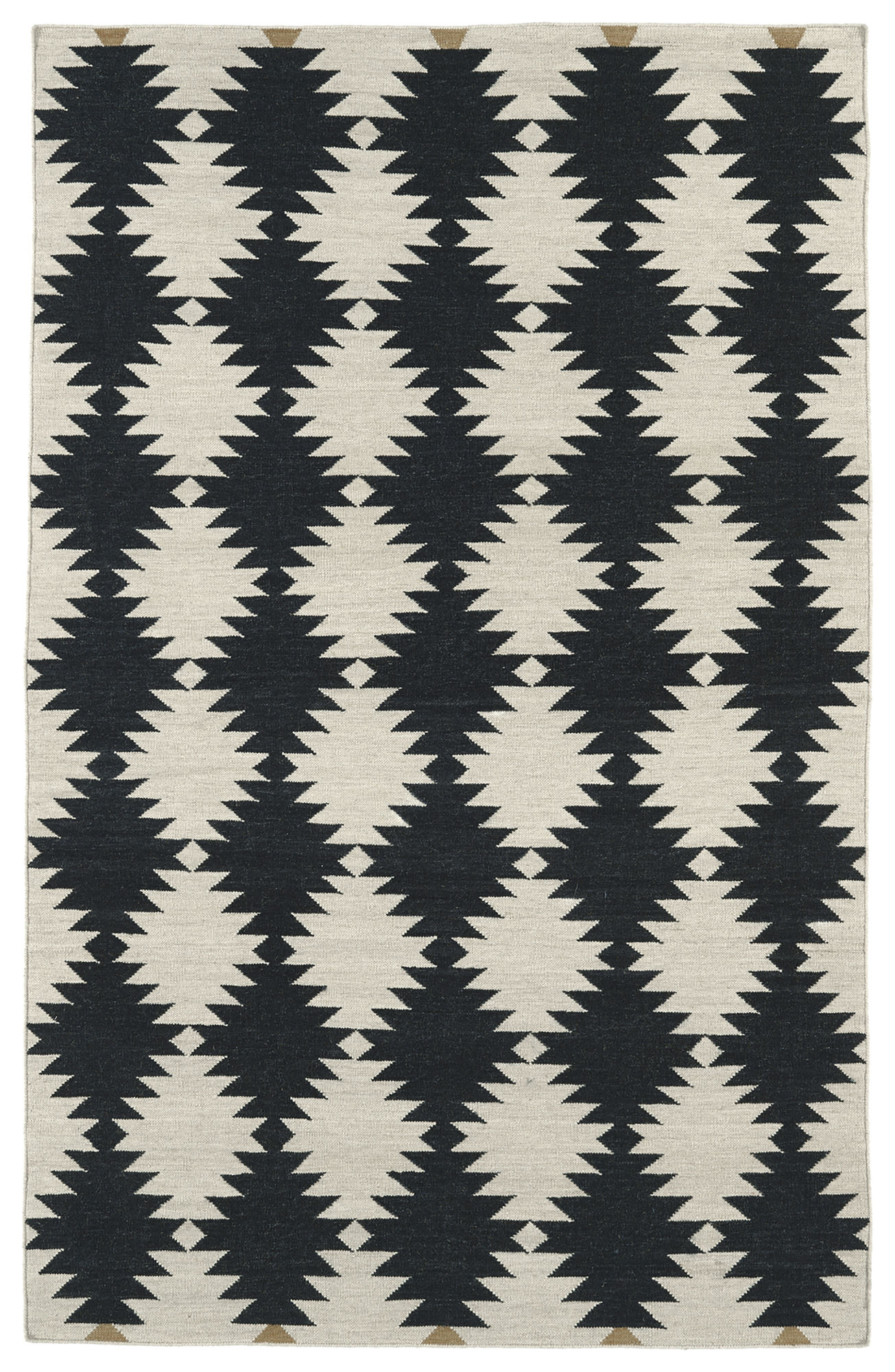 Kaleen Nomad Collection NOM02-02 Black Throw Rug 2' x 3'