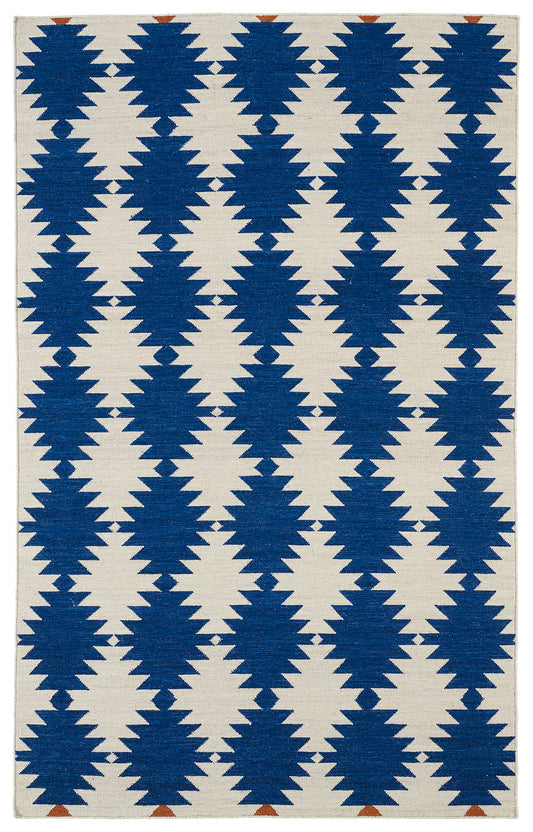 Kaleen Nomad Collection Bright Navy Area Rug 3'6" x 5'6"