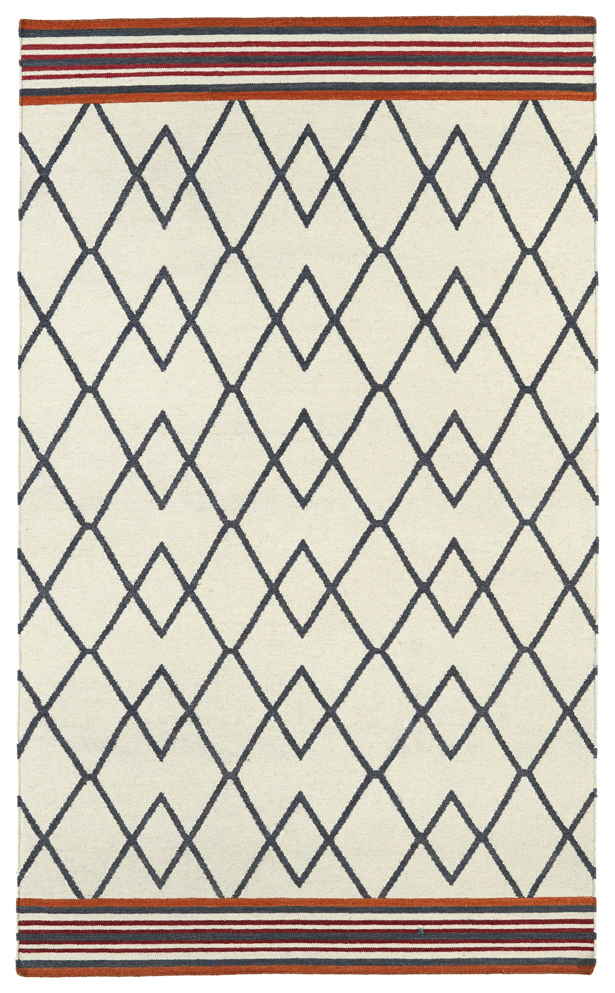 Kaleen Nomad Collection Light Ivory Throw Rug 2' x 3'