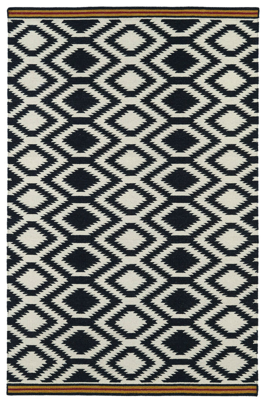 Kaleen Nomad Collection NOM04-02 Black Area Rug 9' x 12'