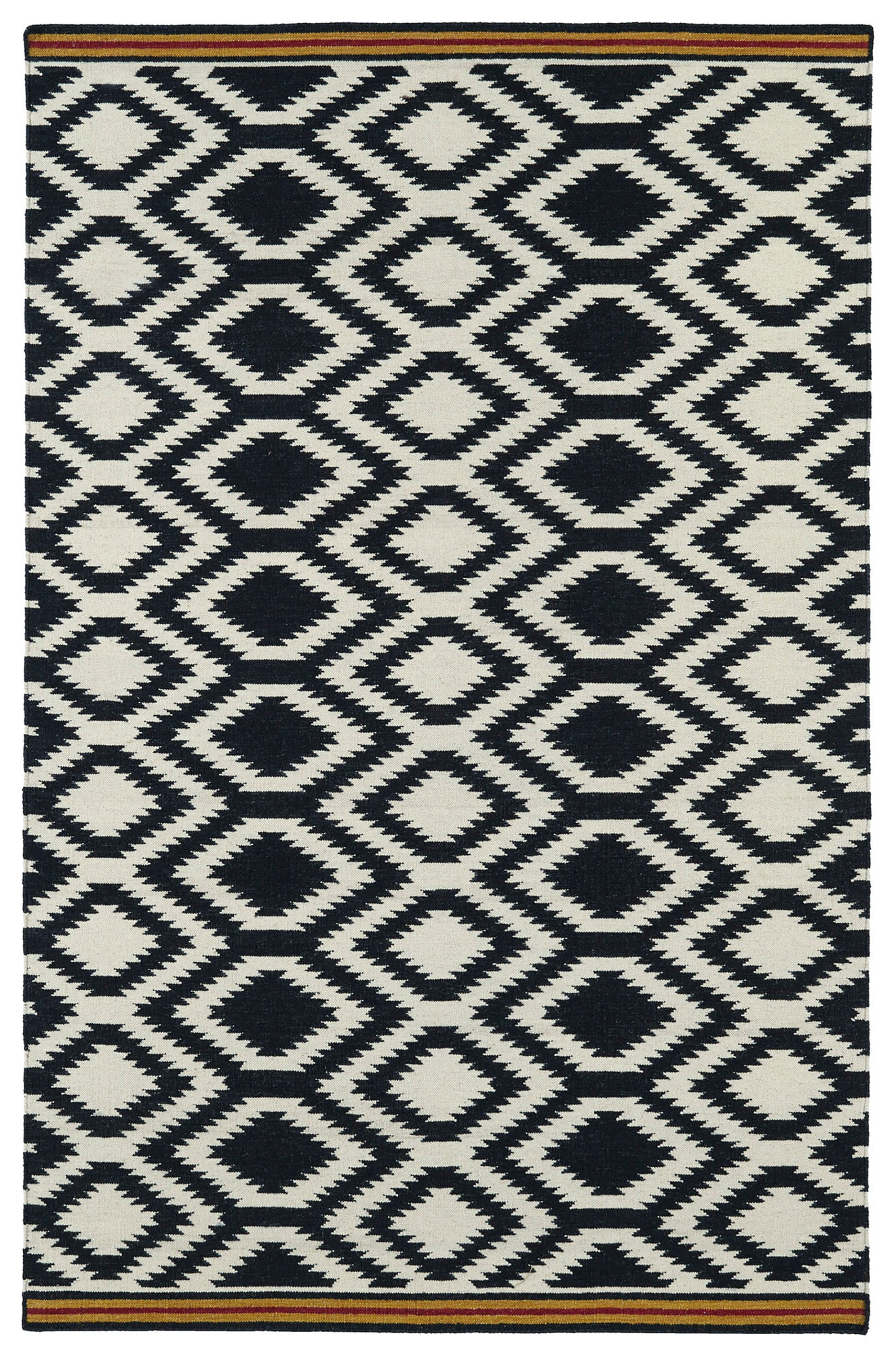 Kaleen Nomad Collection NOM04-02 Black Throw Rug 2' x 3'