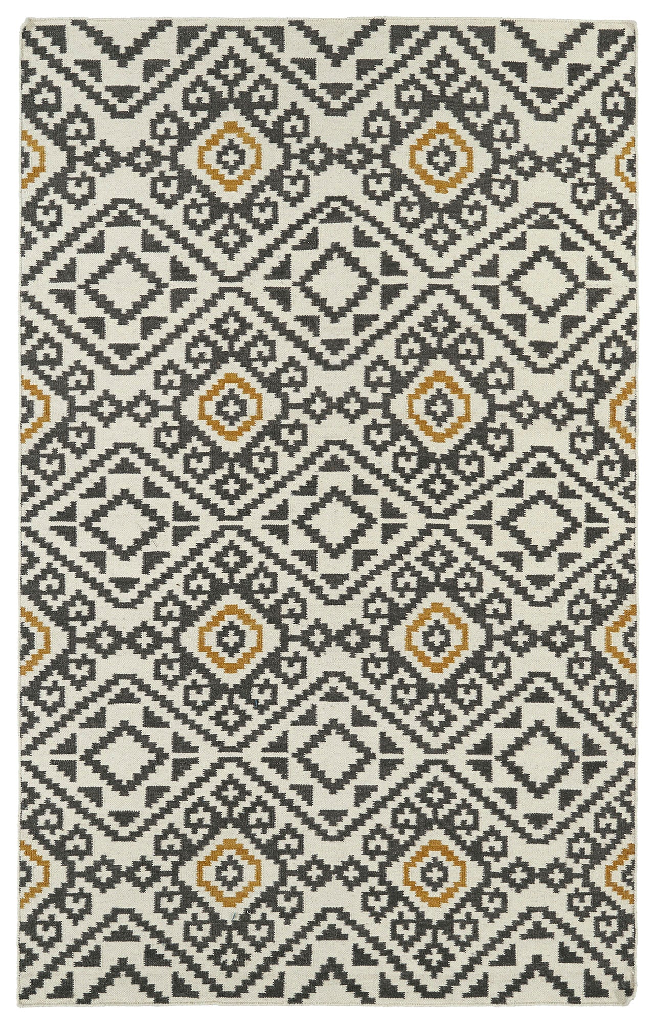 Kaleen Nomad Collection Light Charcoal Throw Rug 2' x 3'