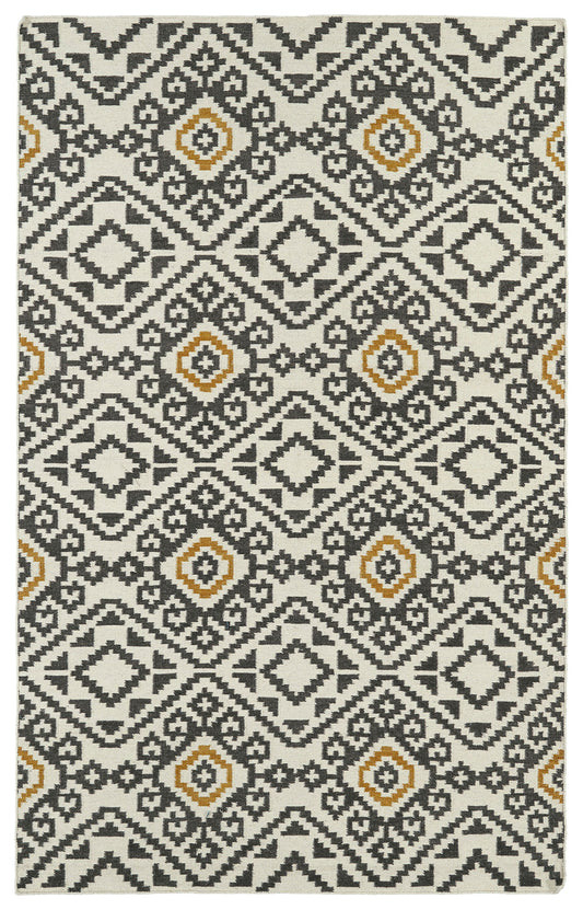 Kaleen Nomad Collection Light Charcoal Area Rug 5' x 8'