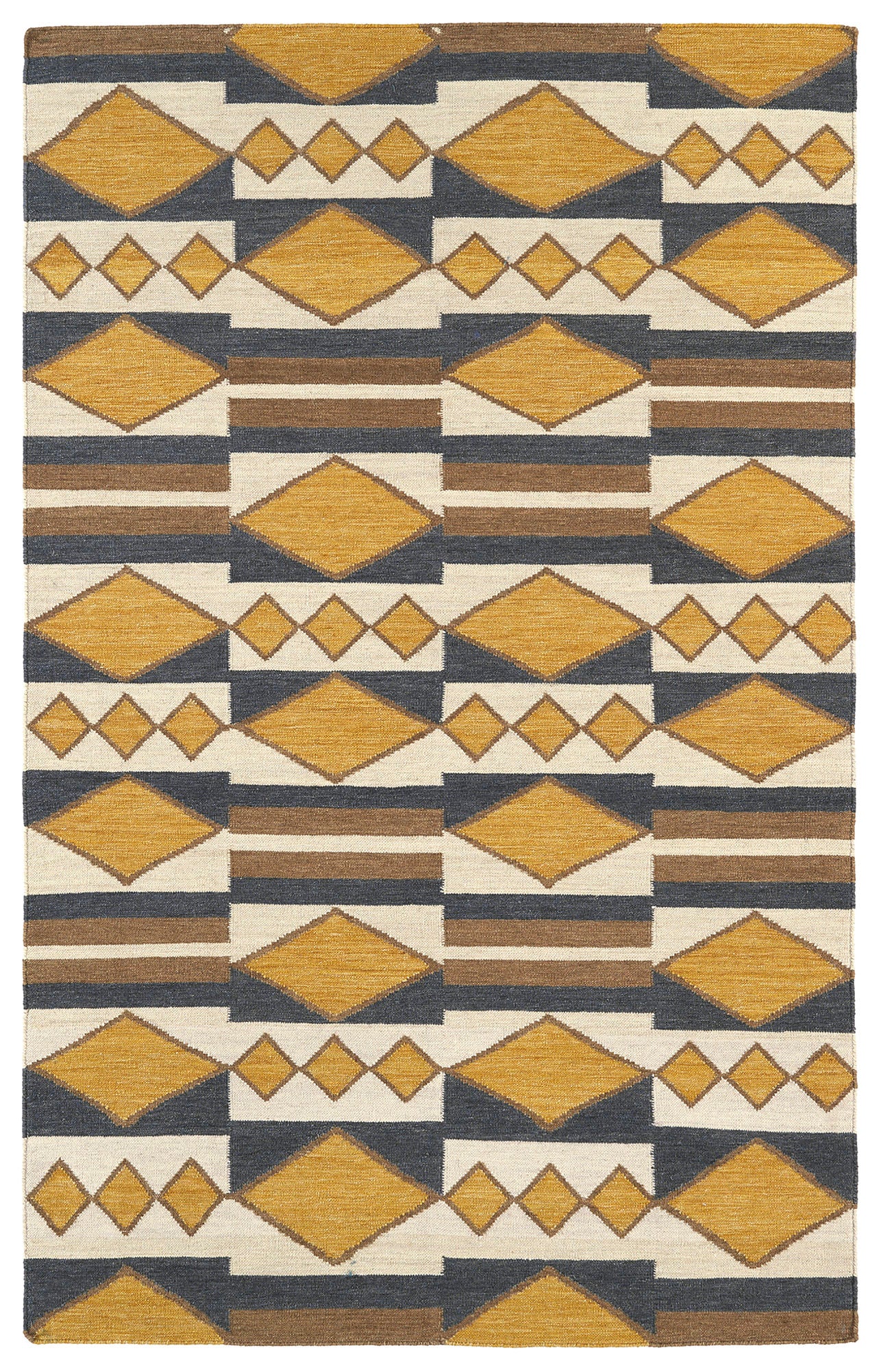 Kaleen Nomad Collection Bright Gold Area Rug 9' x 12'