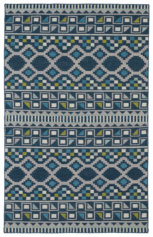 Kaleen Nomad Collection Dark Blue Area Rug 9' x 12'