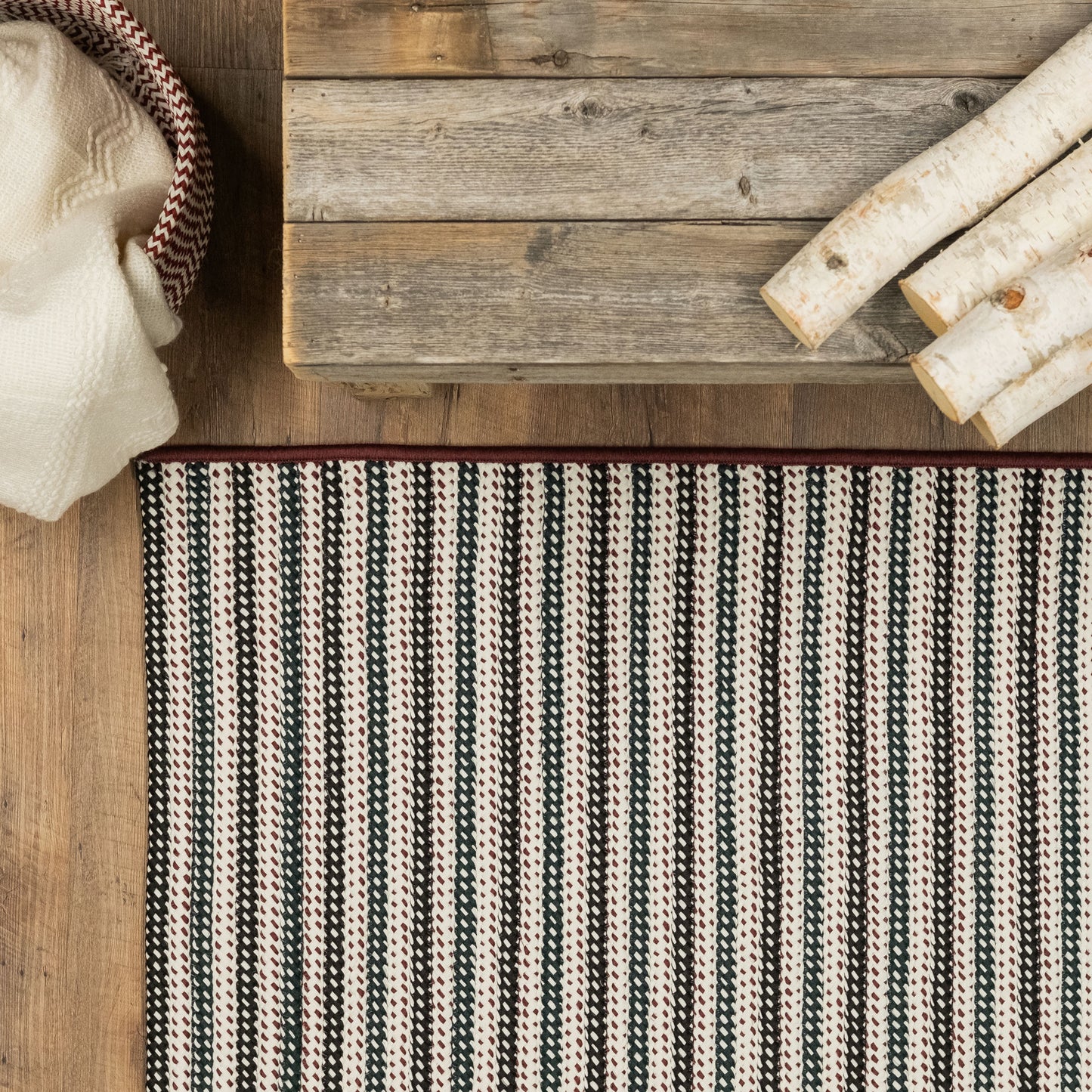 Noth Pole Multi Stripe Holiday Rug - Holiday Multi 27" x 46"