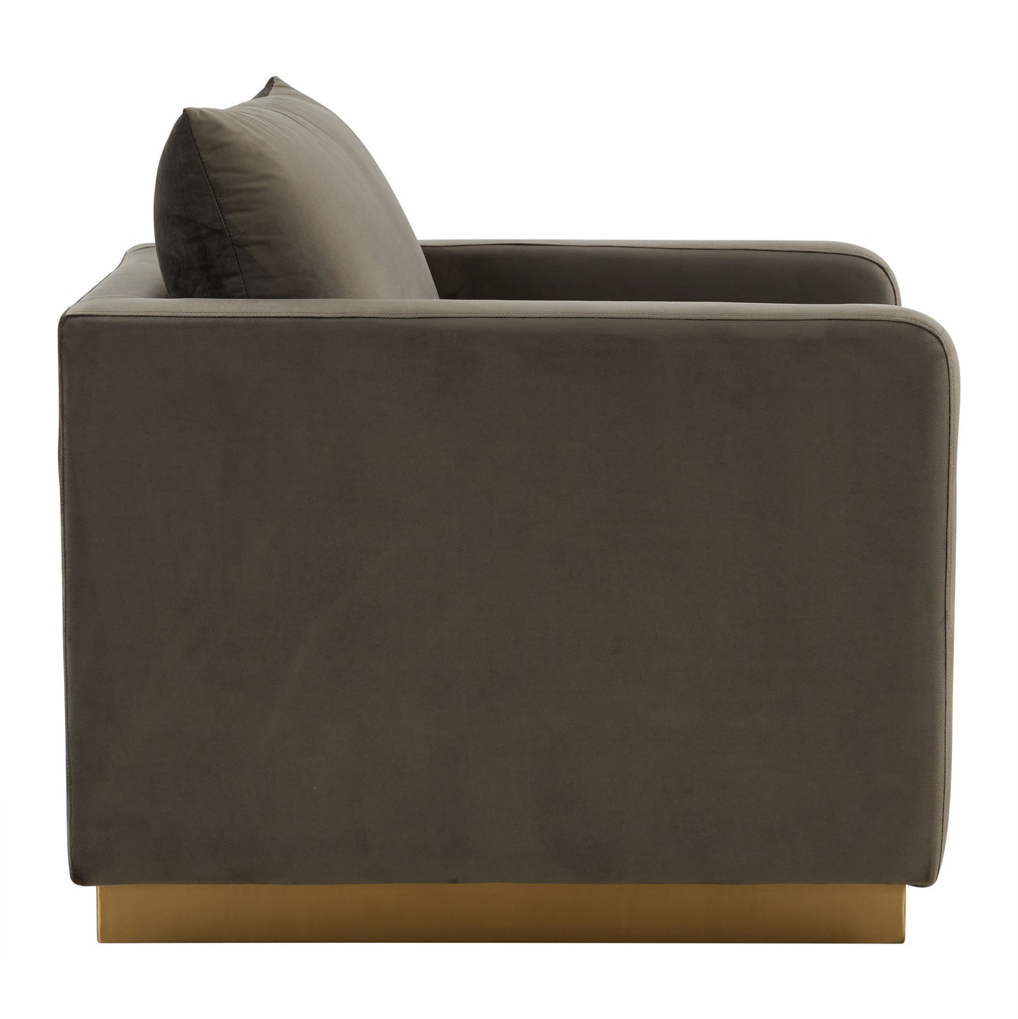 LeisureMod Nervo Velvet Accent Armchair In Dark Grey