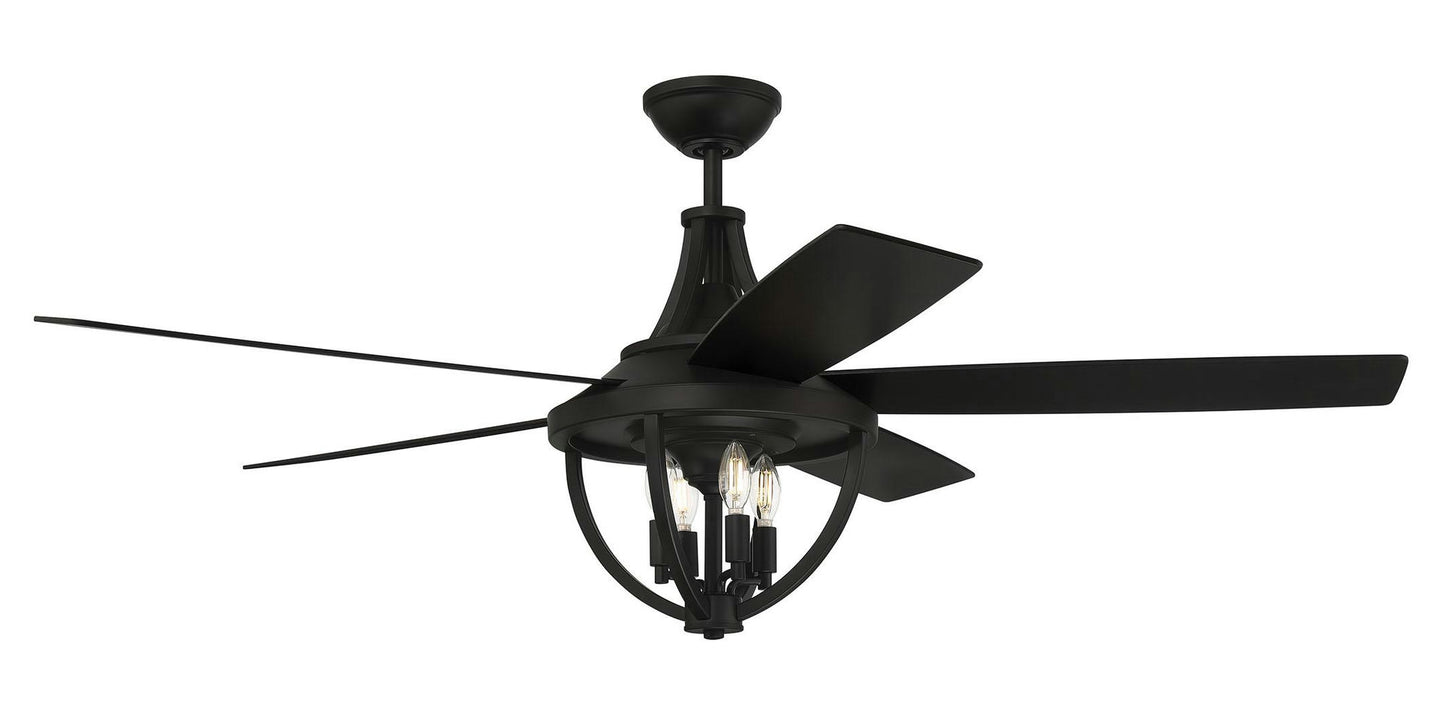 56" Nash, black Finish, black/Greywood Blades, Light kit Included (Integated)