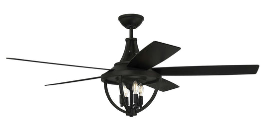56" Nash, black Finish, black/Greywood Blades, Light kit Included (Integated)