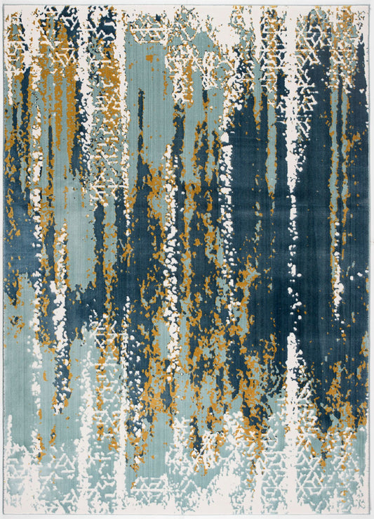 Nubuck-Ls10702-Blue-5.3 X 7.6 Area Rug