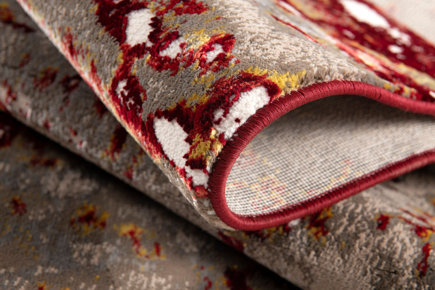 Nubuck-Nu423-Red-4.4 X 5.11 Area Rug