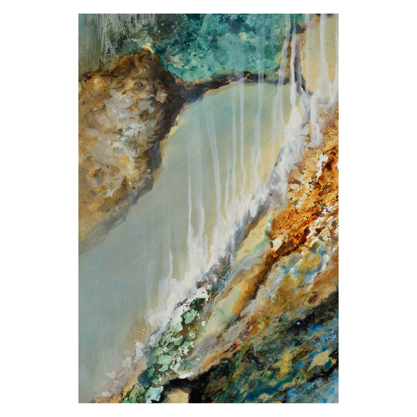 Patrick St. Germain Cascade Rectangle Canvas 60 X 20 X 1.5