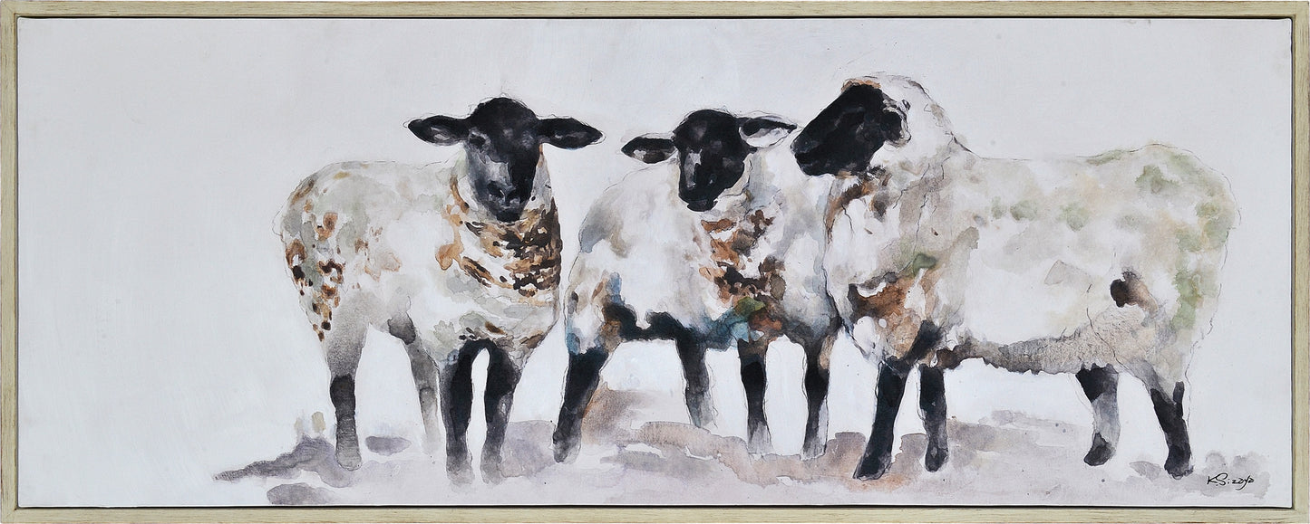 K.Sizaya Moutons Canvas Art 60X24X1.5