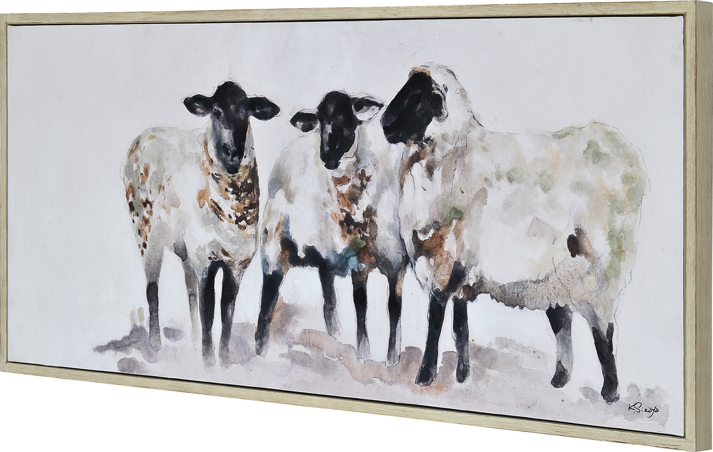 K.Sizaya Moutons Canvas Art 60X24X1.5