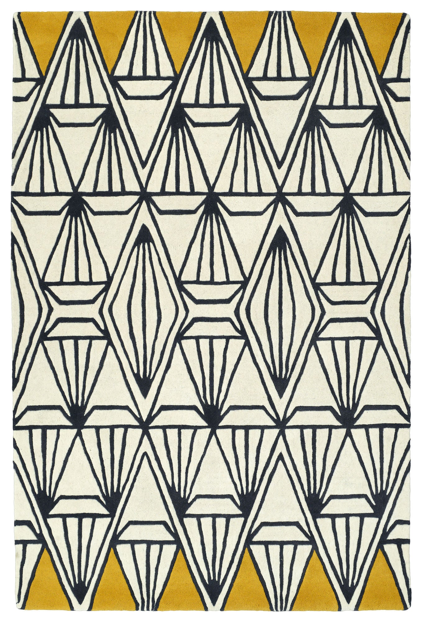 Kaleen Origami Collection ORG01-01 Ivory Runner 2'6" x 8'