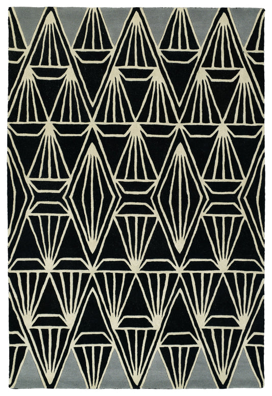 Kaleen Origami Collection  Black Area Rug 8' x 10'