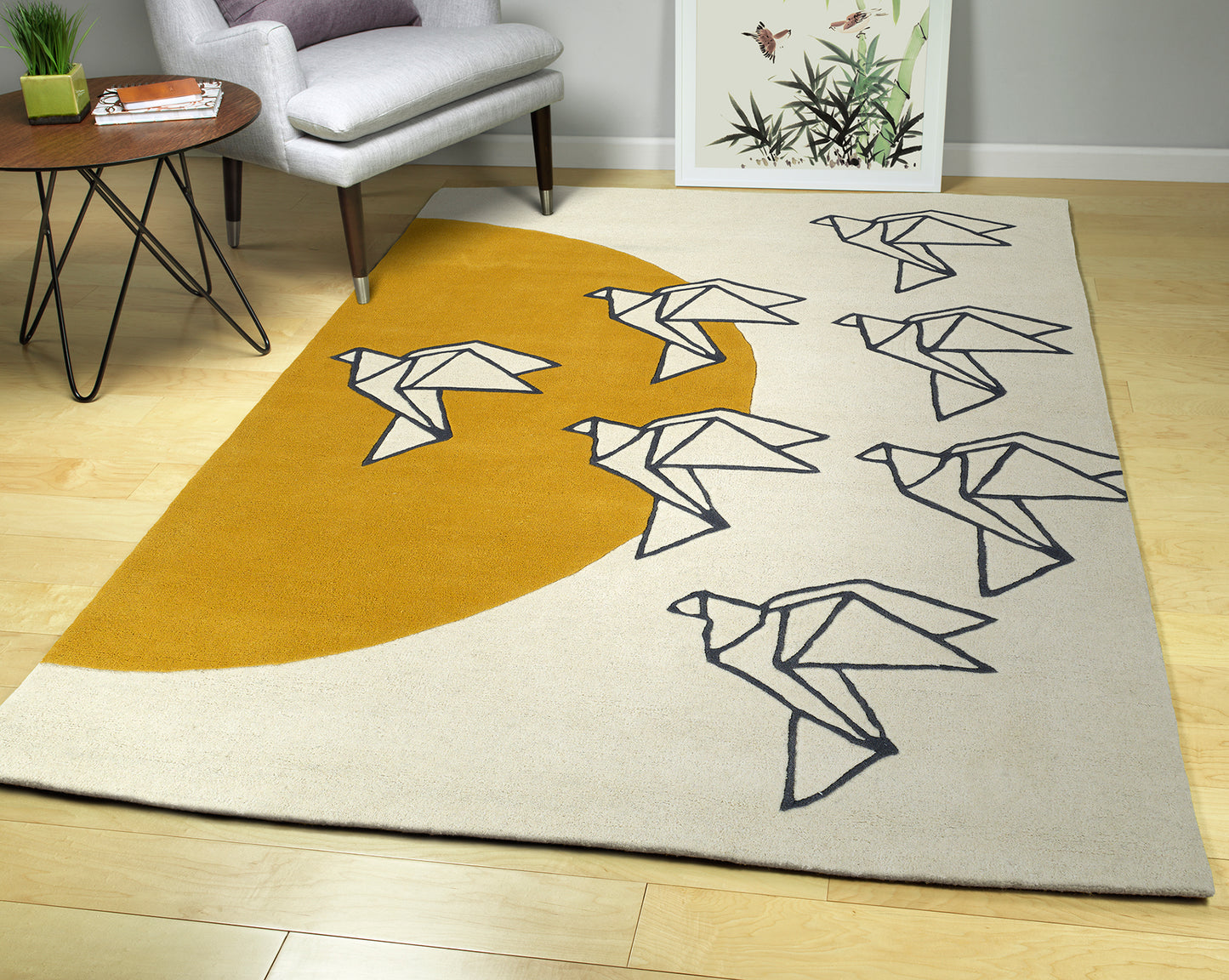 Kaleen Origami Collection ORG02-01 Ivory Runner 2'6" x 8'