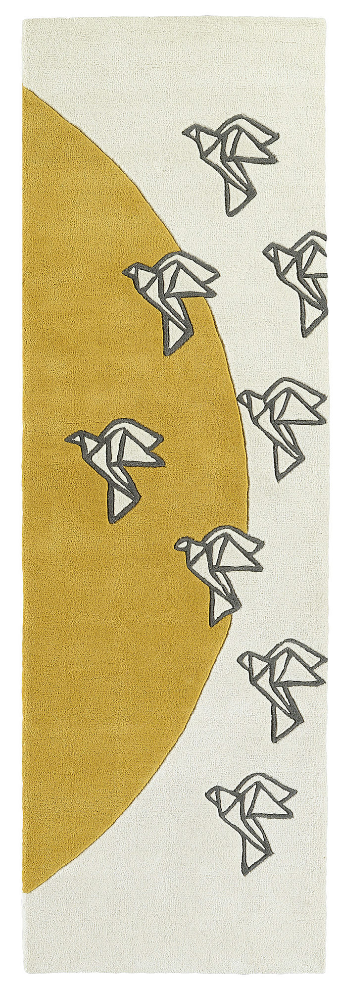 Kaleen Origami Collection ORG02-01 Ivory Runner 2'6" x 8'