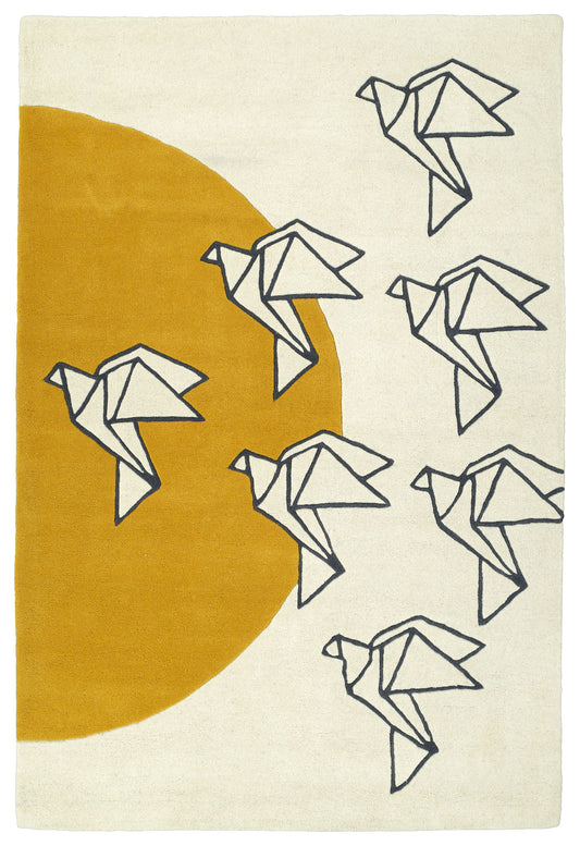 Kaleen Origami Collection ORG02-01 Ivory Area Rug 5' x 7'6"