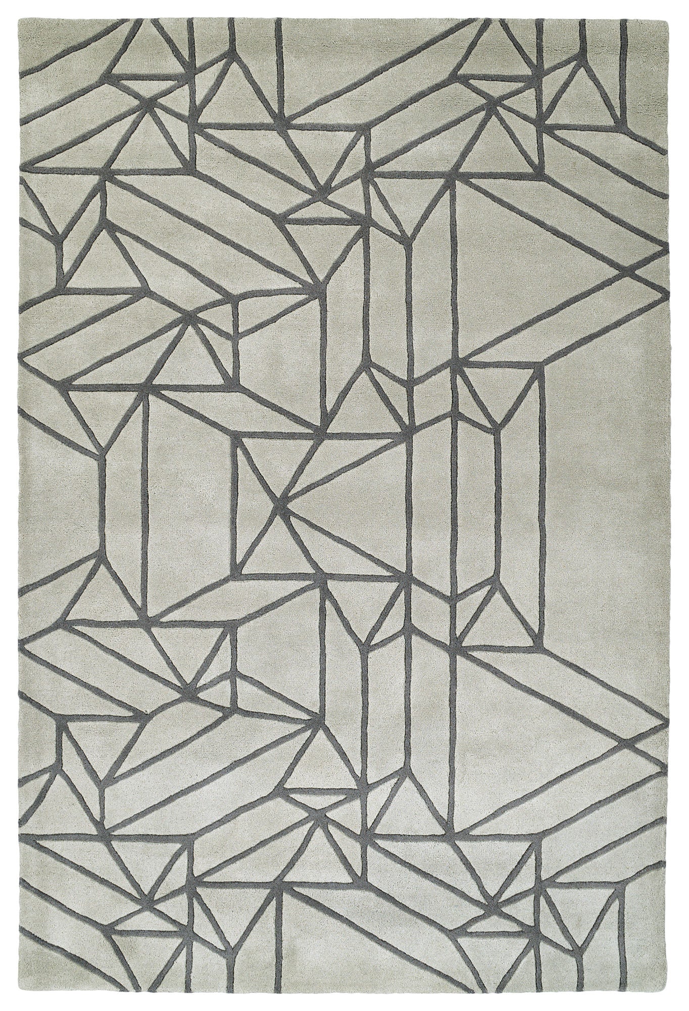Kaleen Origami Collection Bright Mint Throw Rug 2' x 3'